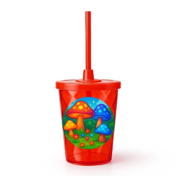 Copo Twister Personalizado 300ml Cogumelos Mágicos