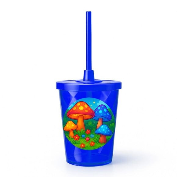 Copo Twister Personalizado 300ml Cogumelos Mágicos