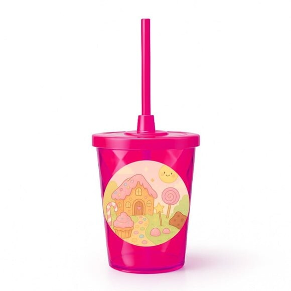 Copo Twister Personalizado 300ml Confeitaria Kids