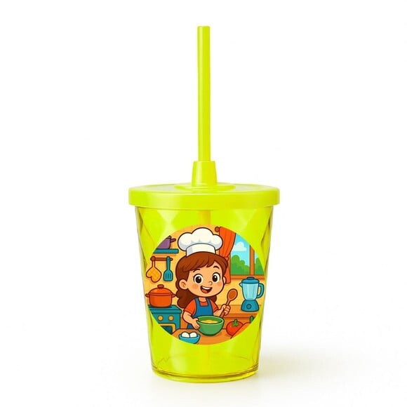 Copo Twister Personalizado 300ml Cozinha Kids