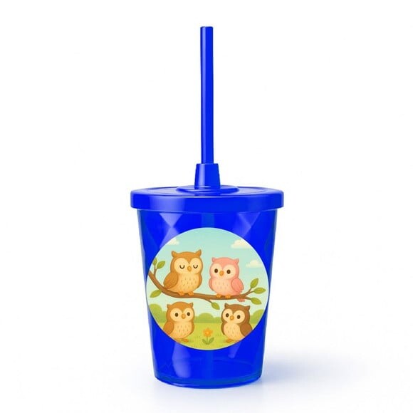 Copo Twister Personalizado 300ml Corujinhas