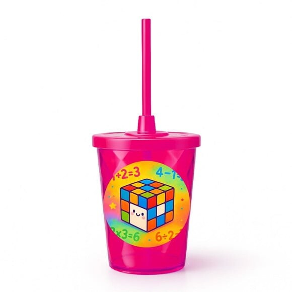 Copo Twister Personalizado 300ml Cubo Mágico