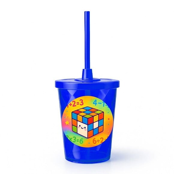 Copo Twister Personalizado 300ml Cubo Mágico