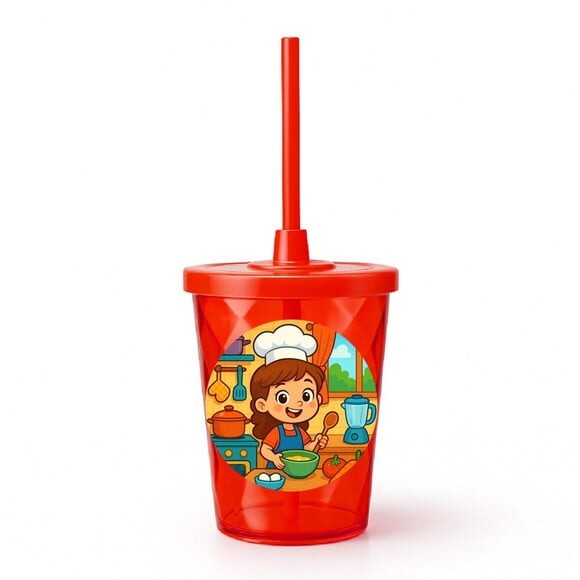 Copo Twister Personalizado 300ml Cozinha Kids