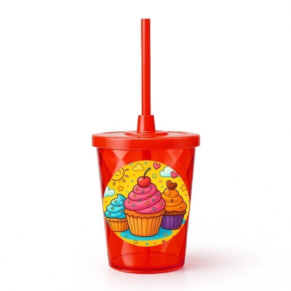 Copo Twister Personalizado 300ml Cupcakes