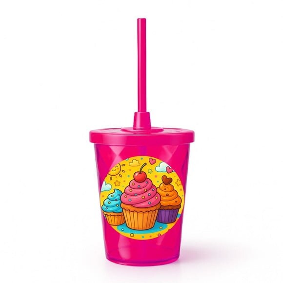 Copo Twister Personalizado 300ml Cupcakes