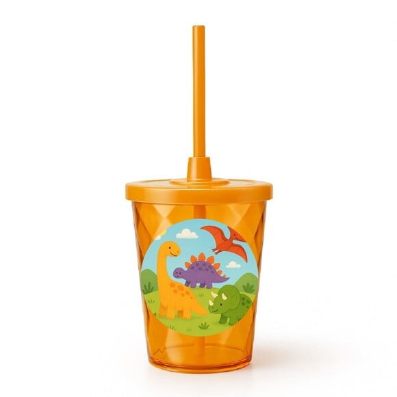 Copo Twister Personalizado 300ml Dinossauros