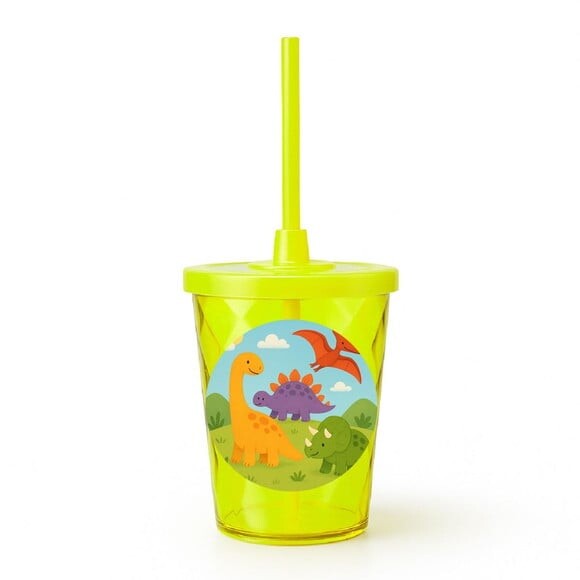 Copo Twister Personalizado 300ml Dinossauros