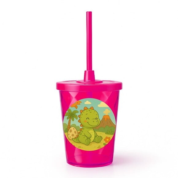 Copo Twister Personalizado 300ml Dinossauro Baby