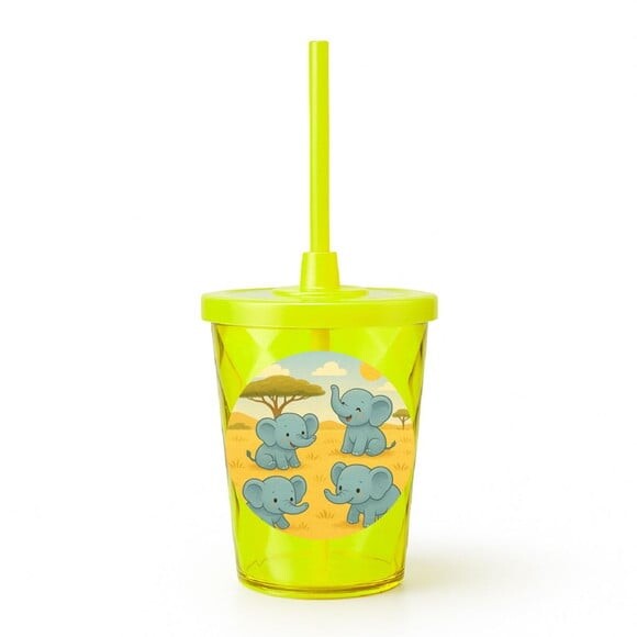 Copo Twister Personalizado 300ml Elefantinhos
