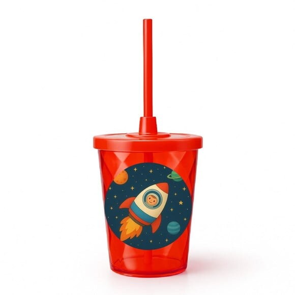 Copo Twister Personalizado 300ml Espaço Sideral