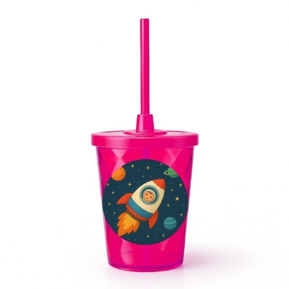 Copo Twister Personalizado 300ml Espaço Sideral