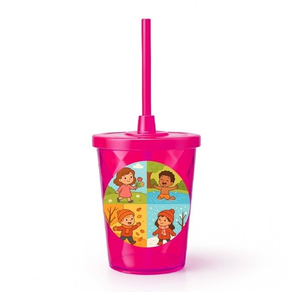 Copo Twister Personalizado 300ml Estações do Ano