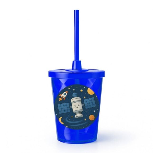Copo Twister Personalizado 300ml Estação Espacial