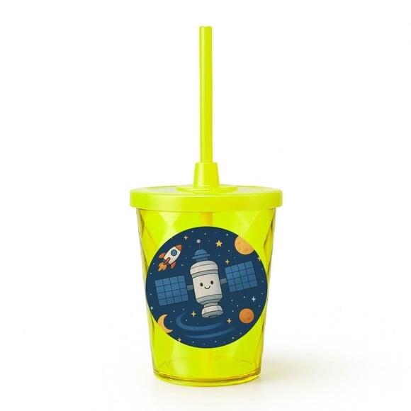 Copo Twister Personalizado 300ml Estação Espacial