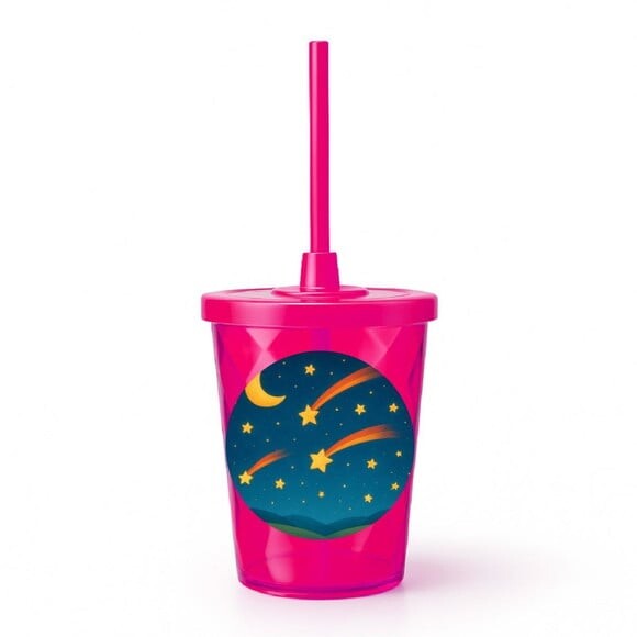 Copo Twister Personalizado 300ml Estrelas Cadentes