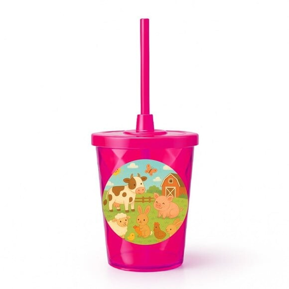 Copo Twister Personalizado 300ml Fazendinha