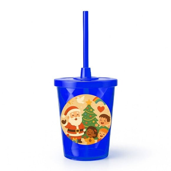Copo Twister Personalizado 300ml Feliz Natal