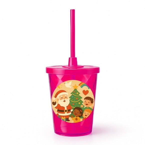 Copo Twister Personalizado 300ml Feliz Natal