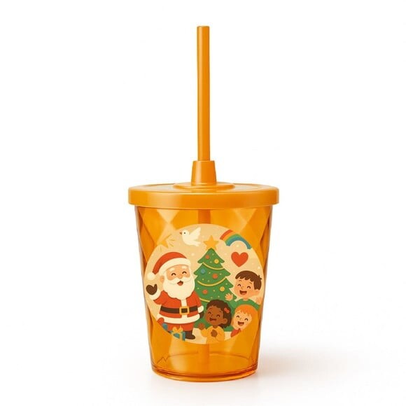 Copo Twister Personalizado 300ml Feliz Natal