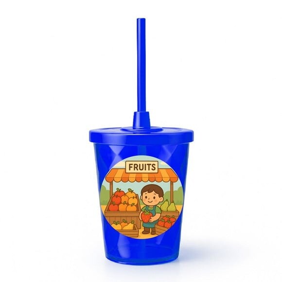 Copo Twister Personalizado 300ml Feira de Frutas