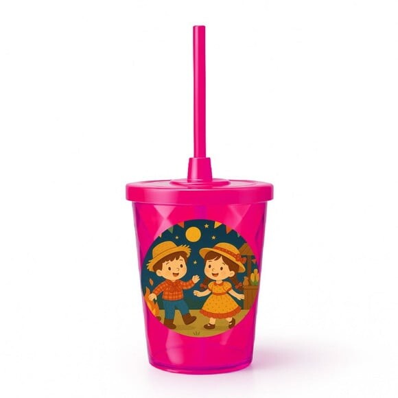 Copo Twister Personalizado 300ml Festa Junina