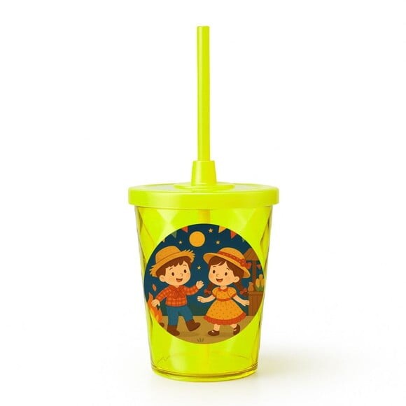 Copo Twister Personalizado 300ml Festa Junina