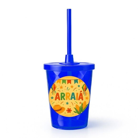 Copo Twister Personalizado 300ml Festa Junina Arraiá