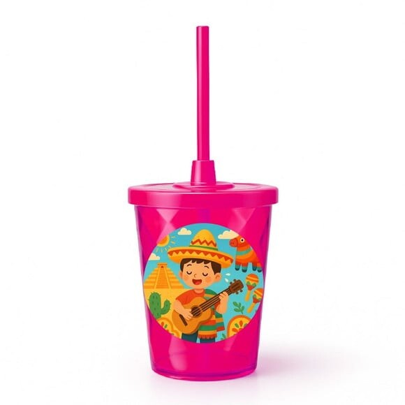 Copo Twister Personalizado 300ml Festa Mexicana