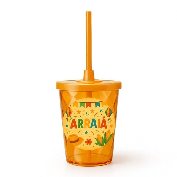 Copo Twister Personalizado 300ml Festa Junina Arraiá