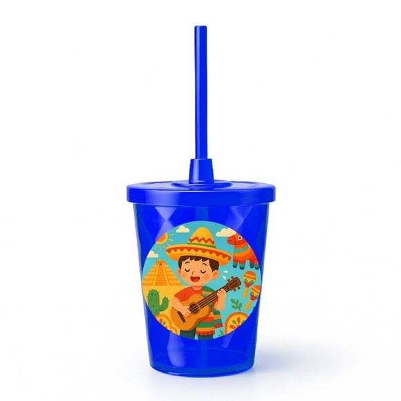 Copo Twister Personalizado 300ml Festa Mexicana
