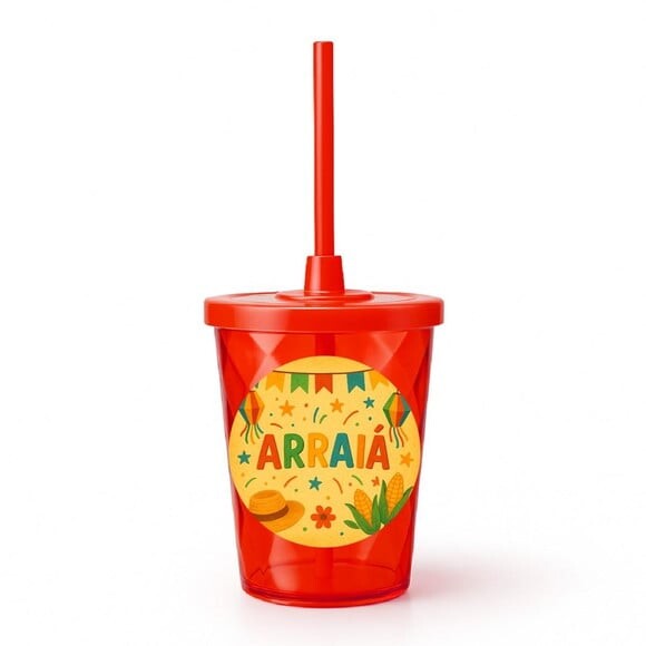 Copo Twister Personalizado 300ml Festa Junina Arraiá