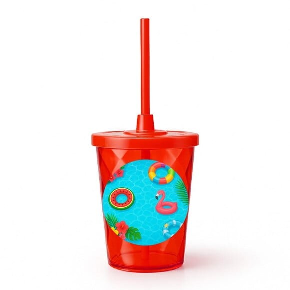 Copo Twister Personalizado 300ml Festa na Piscina