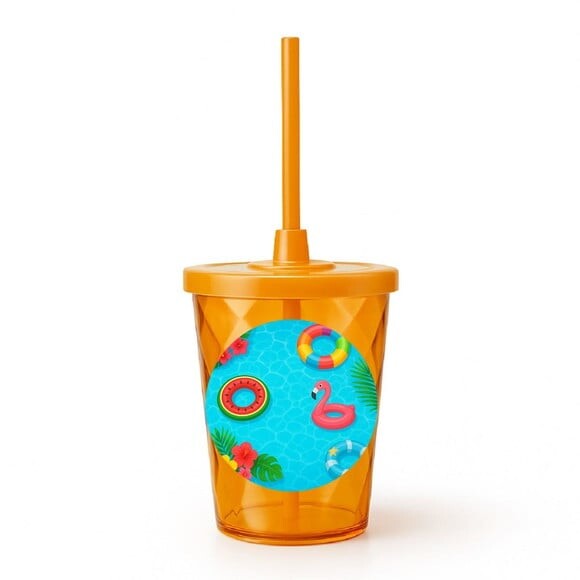 Copo Twister Personalizado 300ml Festa na Piscina
