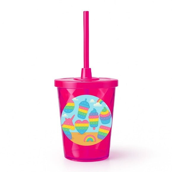 Copo Twister Personalizado 300ml Fidget Toys