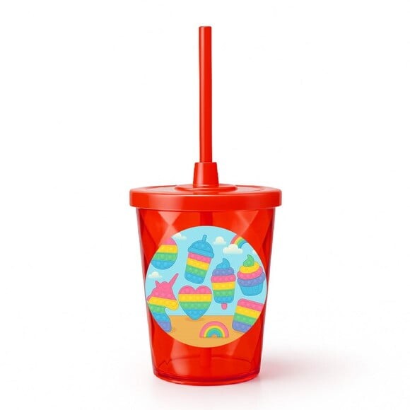 Copo Twister Personalizado 300ml Fidget Toys