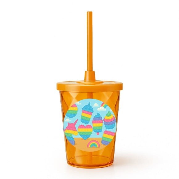 Copo Twister Personalizado 300ml Fidget Toys