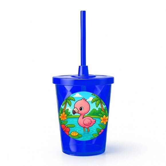 Copo Twister Personalizado 300ml Flamingo Baby