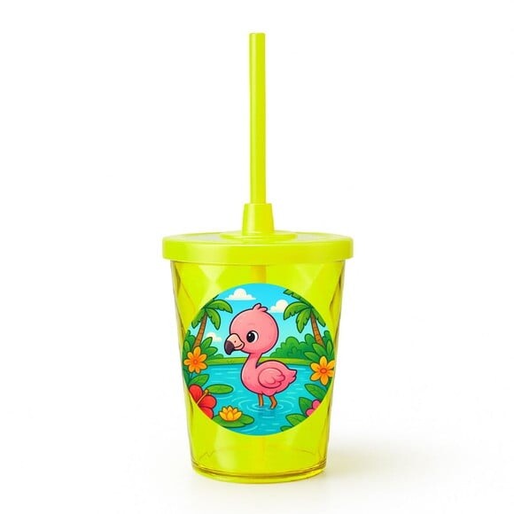 Copo Twister Personalizado 300ml Flamingo Baby
