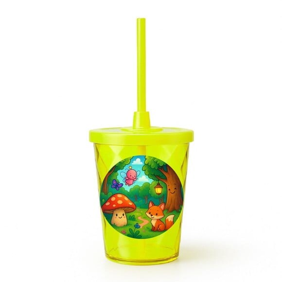 Copo Twister Personalizado 300ml Floresta Encantada