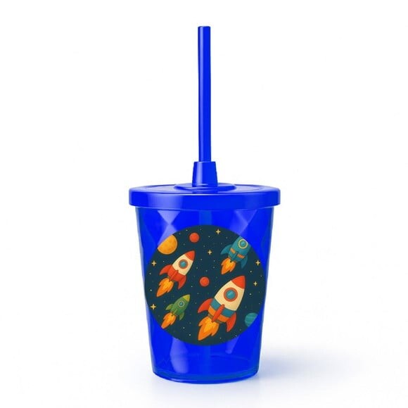 Copo Twister Personalizado 300ml Foguetes