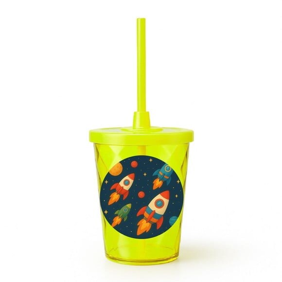 Copo Twister Personalizado 300ml Foguetes