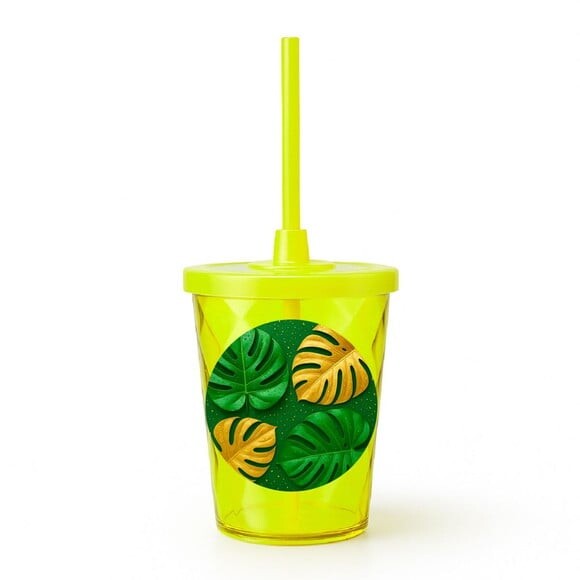 Copo Twister Personalizado 300ml Folha Costela-de-adão