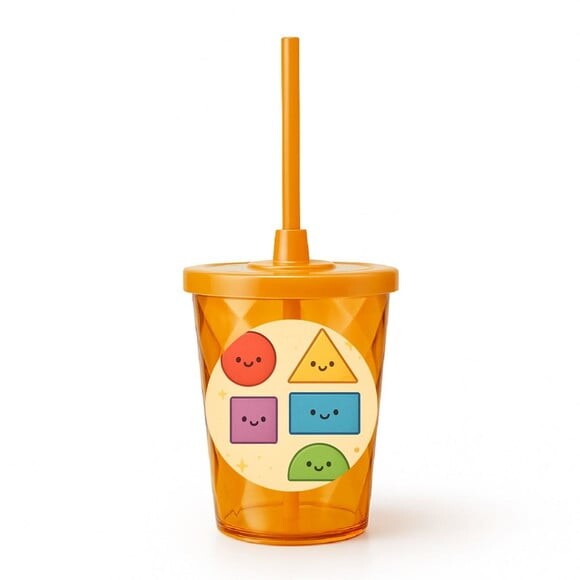 Copo Twister Personalizado 300ml Formas Geométricas