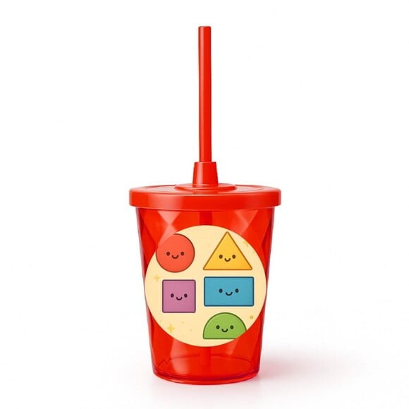 Copo Twister Personalizado 300ml Formas Geométricas
