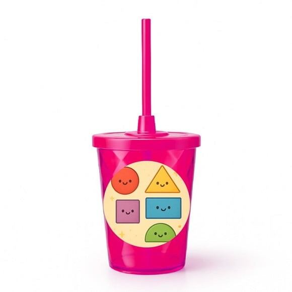 Copo Twister Personalizado 300ml Formas Geométricas