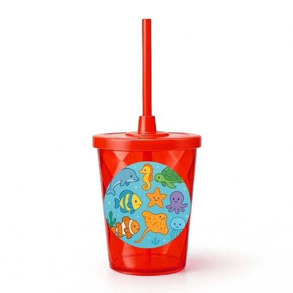Copo Twister Personalizado 300ml Fundo do Mar