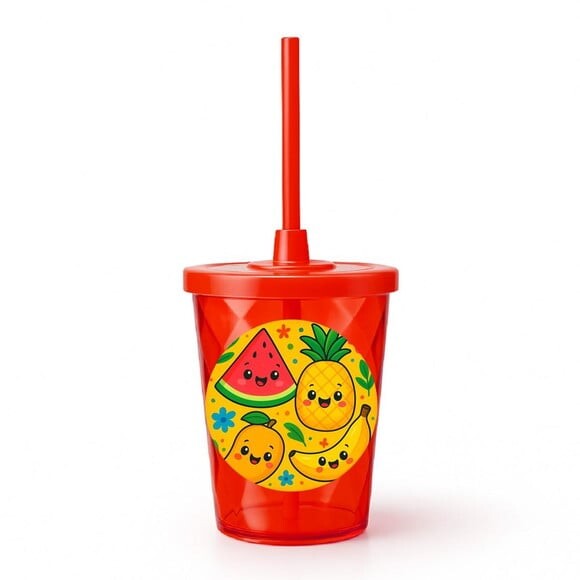 Copo Twister Personalizado 300ml Frutas Tropicais