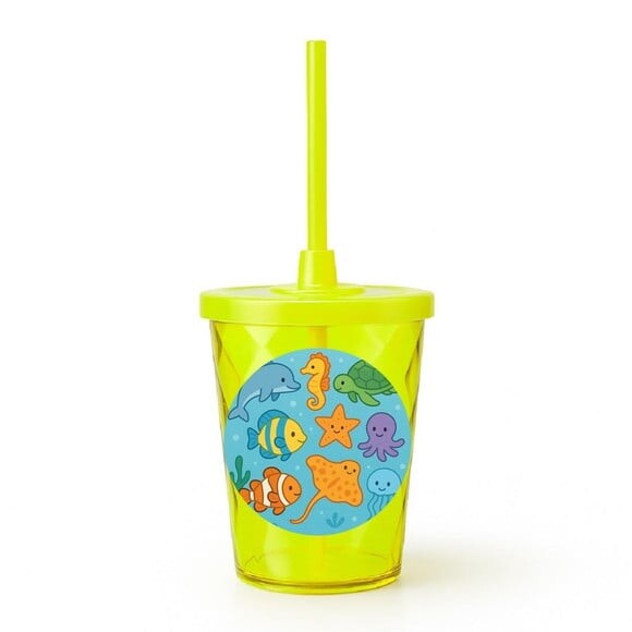 Copo Twister Personalizado 300ml Fundo do Mar