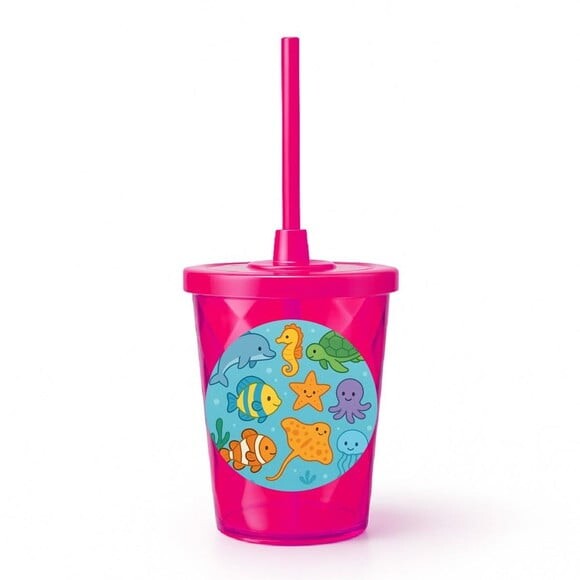 Copo Twister Personalizado 300ml Fundo do Mar